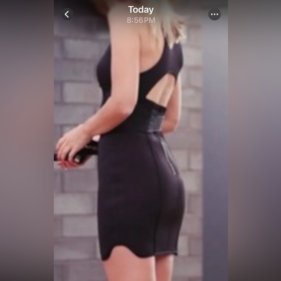 Alexander Wang X H&M Black Neophrene Scuba Sleeveless bodyCon Black‎ Dress, sz 6 - Picture 1 of 15